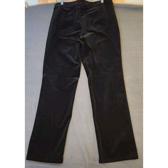 Chico's Corduroy Pants Womens Sz 2 US L Black Straight Leg Stretch Fine Wale - Picture 2 of 9